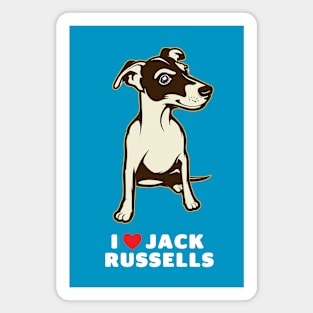 I Love Jack Russells Dog Art Magnet